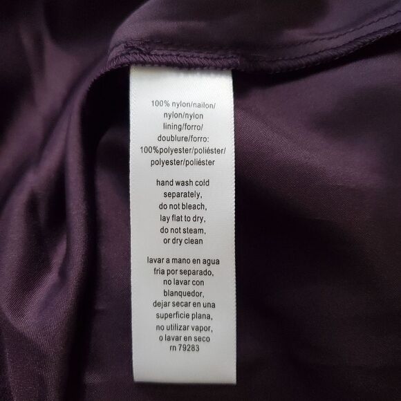 NEW! ALEX EVENINGS | Illusion Top Embroidered Tea Length Dress - [14P, purple] - Picture 13 of 13